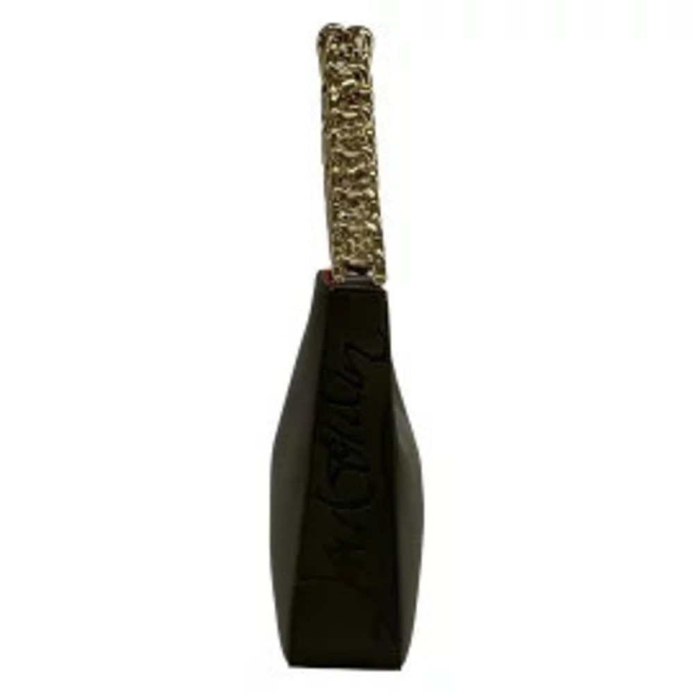 CHRISTIAN LOUBOUTIN Rubira Shoulder Bag Chain Black Leather